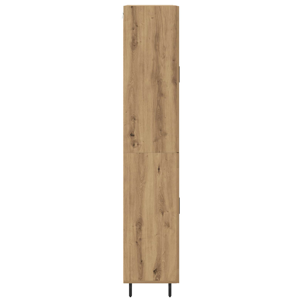 Highboard 2 pcs Artisan-Eiche Holzwerkstoff