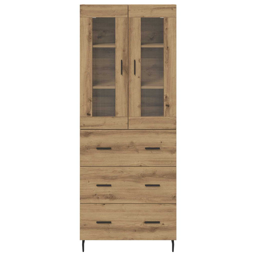 Highboard mit Schubladen 2 pcs Artisan-Eiche Holzwerkstoff