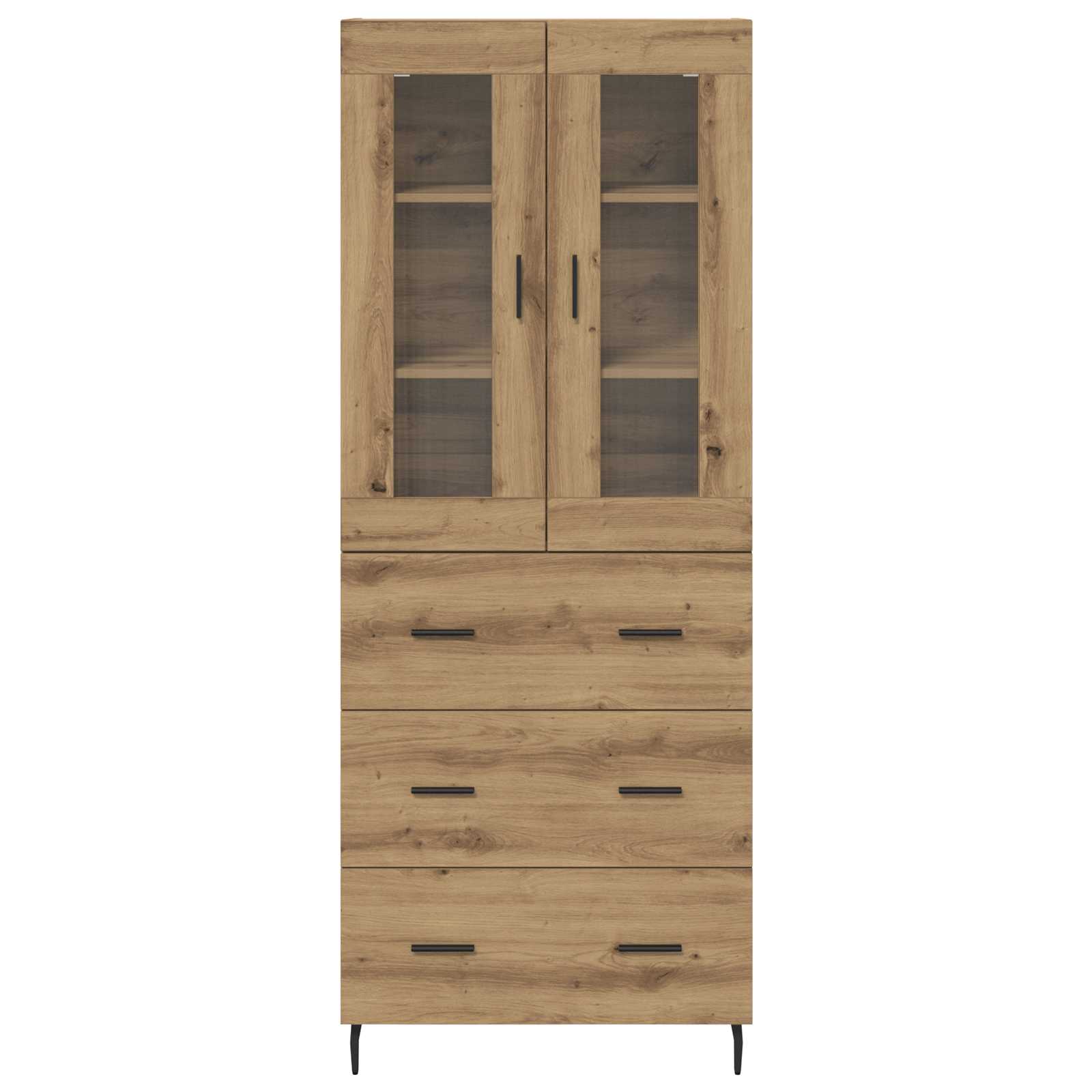 Highboard mit Schubladen 2 pcs Artisan-Eiche Holzwerkstoff