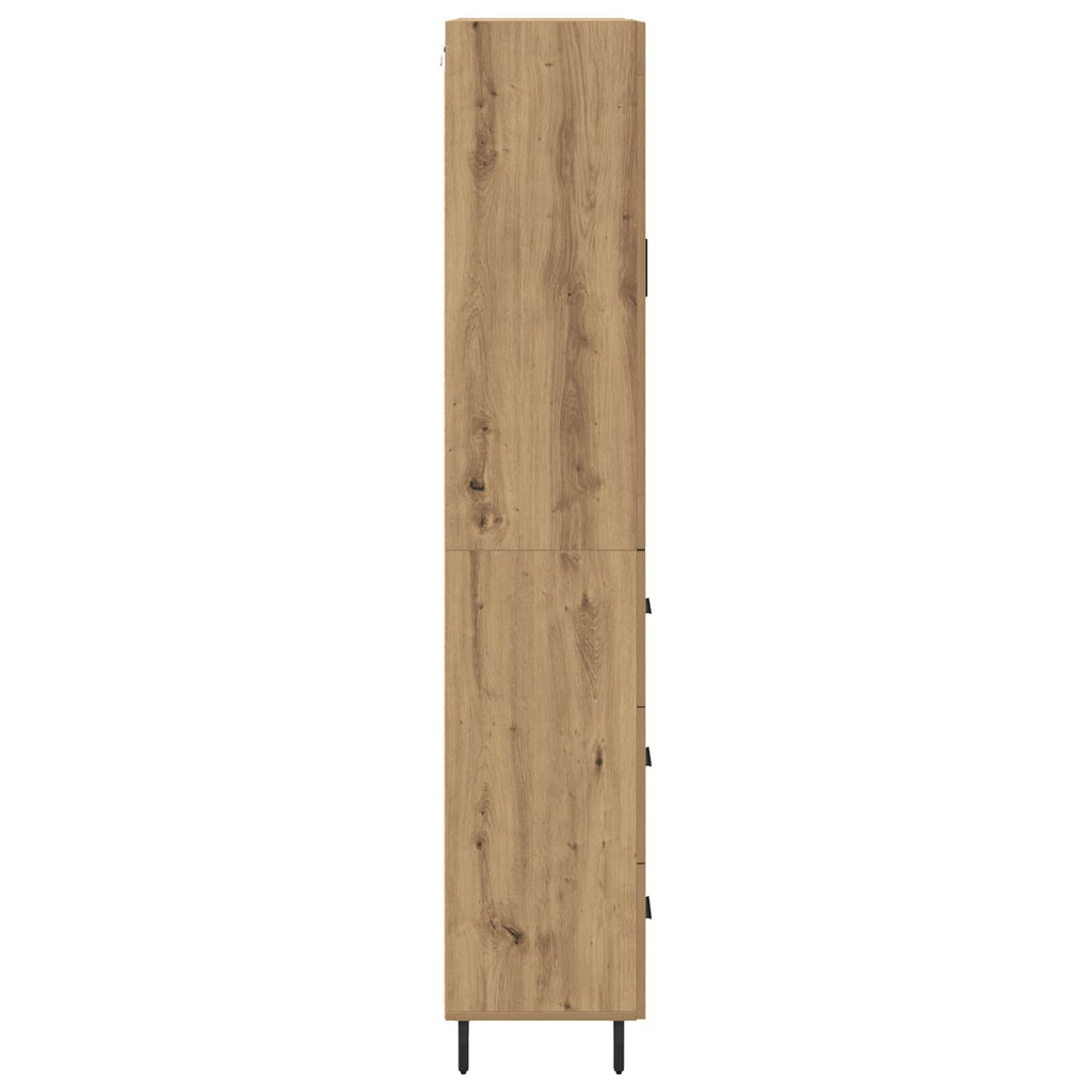 Highboard mit Schubladen 2 pcs Artisan-Eiche Holzwerkstoff