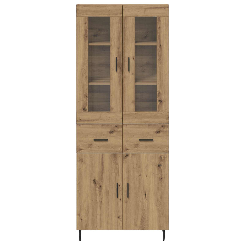Highboard mit Schubladen 2 pcs Artisan-Eiche Holzwerkstoff
