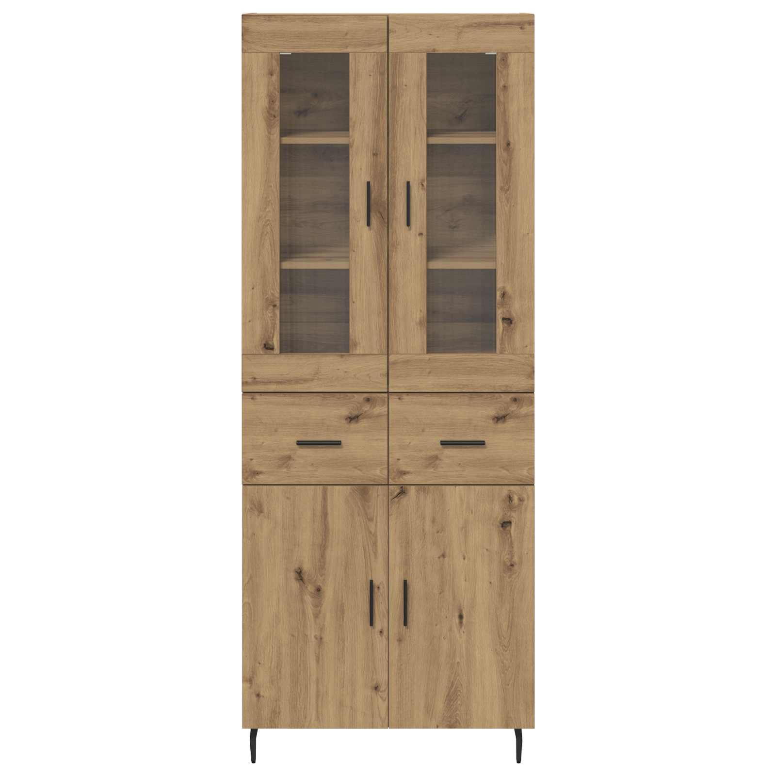Highboard mit Schubladen 2 pcs Artisan-Eiche Holzwerkstoff