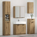 Badezimmermöbel-Set mit Regal 4 pcs Artisan-Eiche Holzwerkstoff