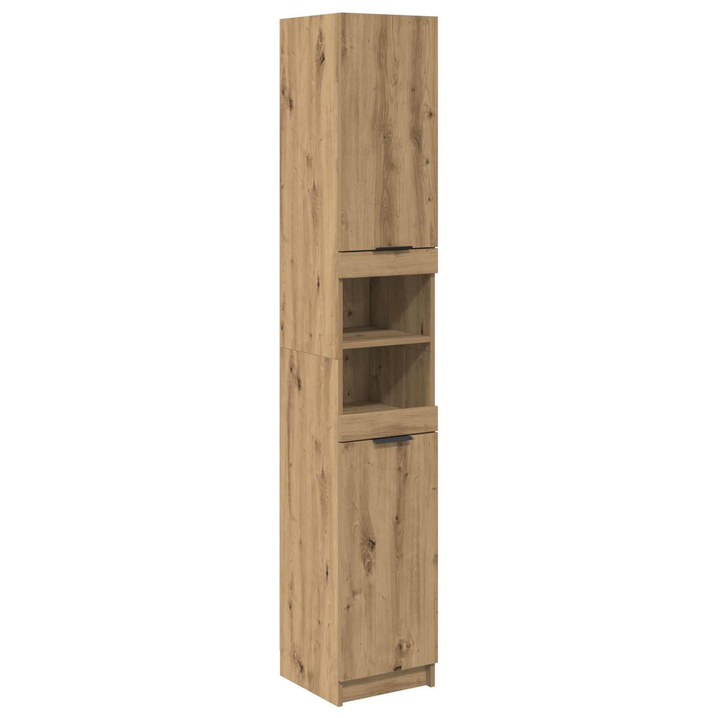 Badezimmermöbel-Set mit Regal 4 pcs Artisan-Eiche Holzwerkstoff