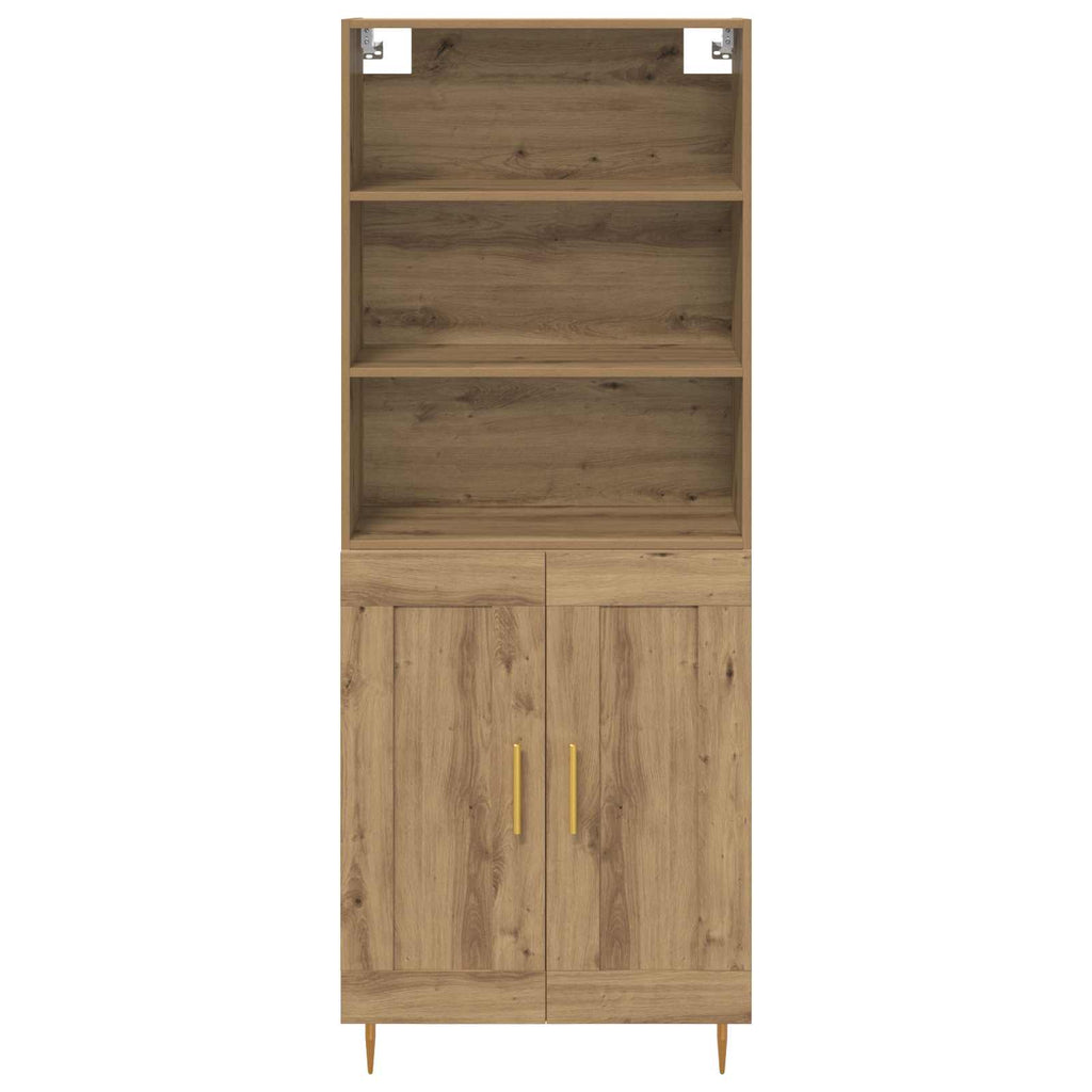 Highboard Artisan-Eiche 69,5 x 34 x 180 cm Holzwerkstoff