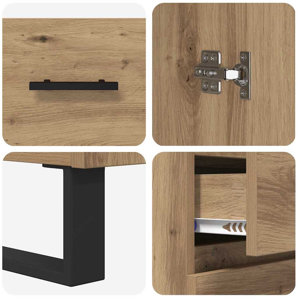 Highboard 2 pcs Artisan-Eiche 69,5 x 34 x 180 cm