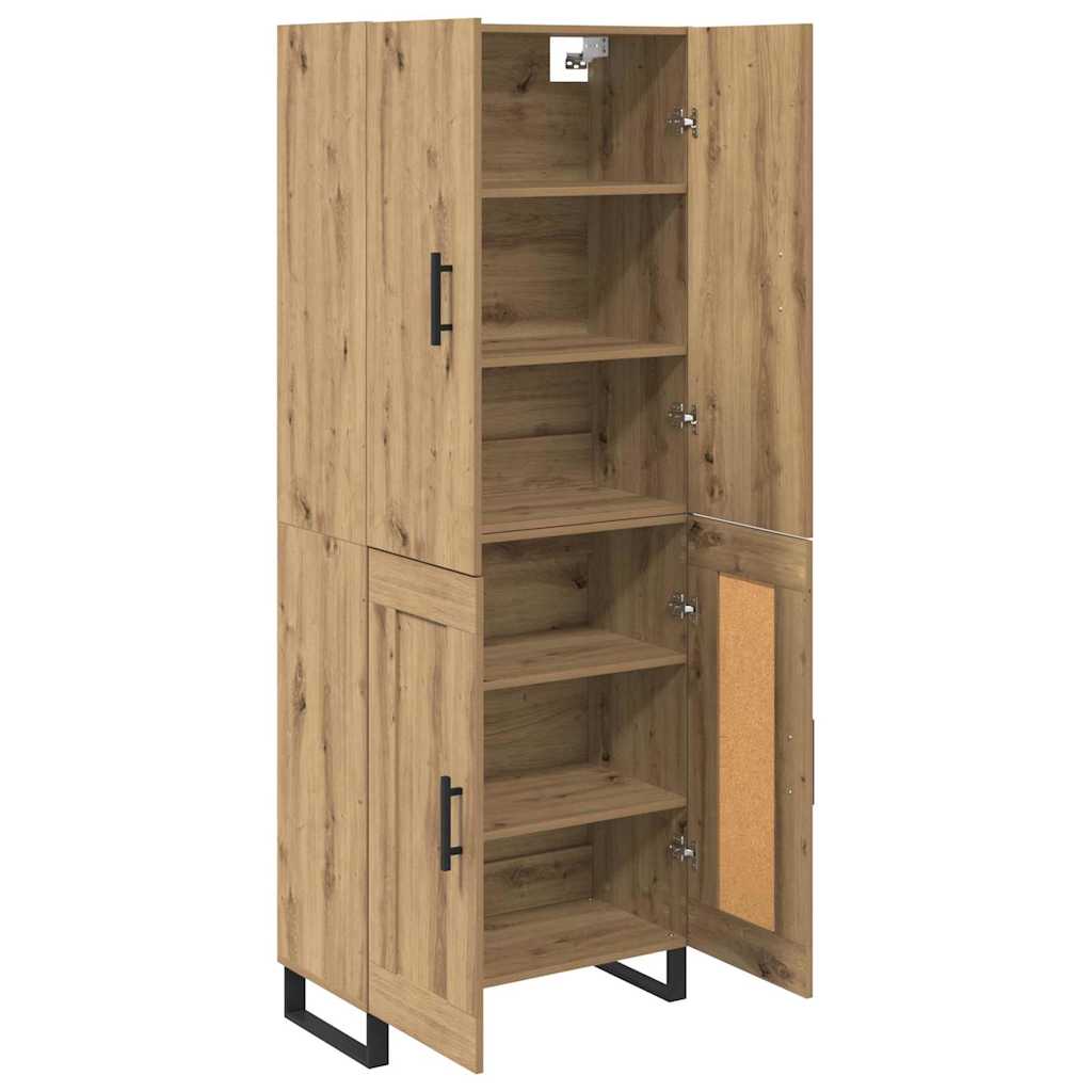 Highboard 2 pcs Artisan-Eiche 69,5 x 34 x 180 cm