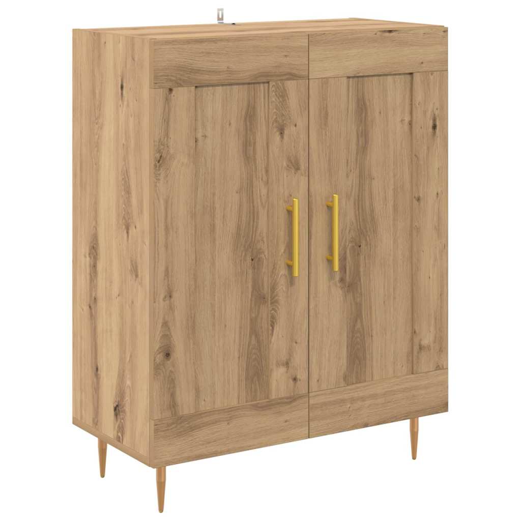 Highboard 2 pcs Artisan-Eiche Holzwerkstoff