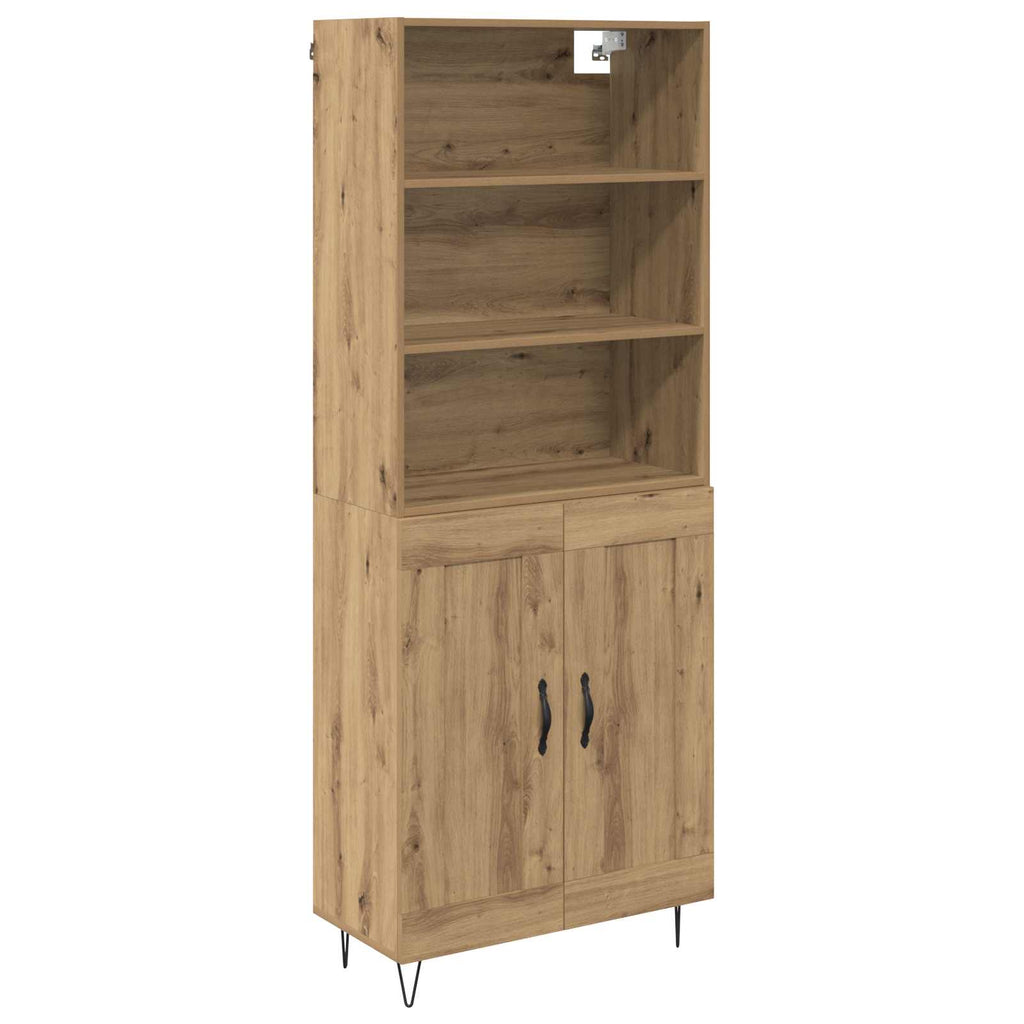 Highboard 2 pcs Artisan-Eiche Holzwerkstoff