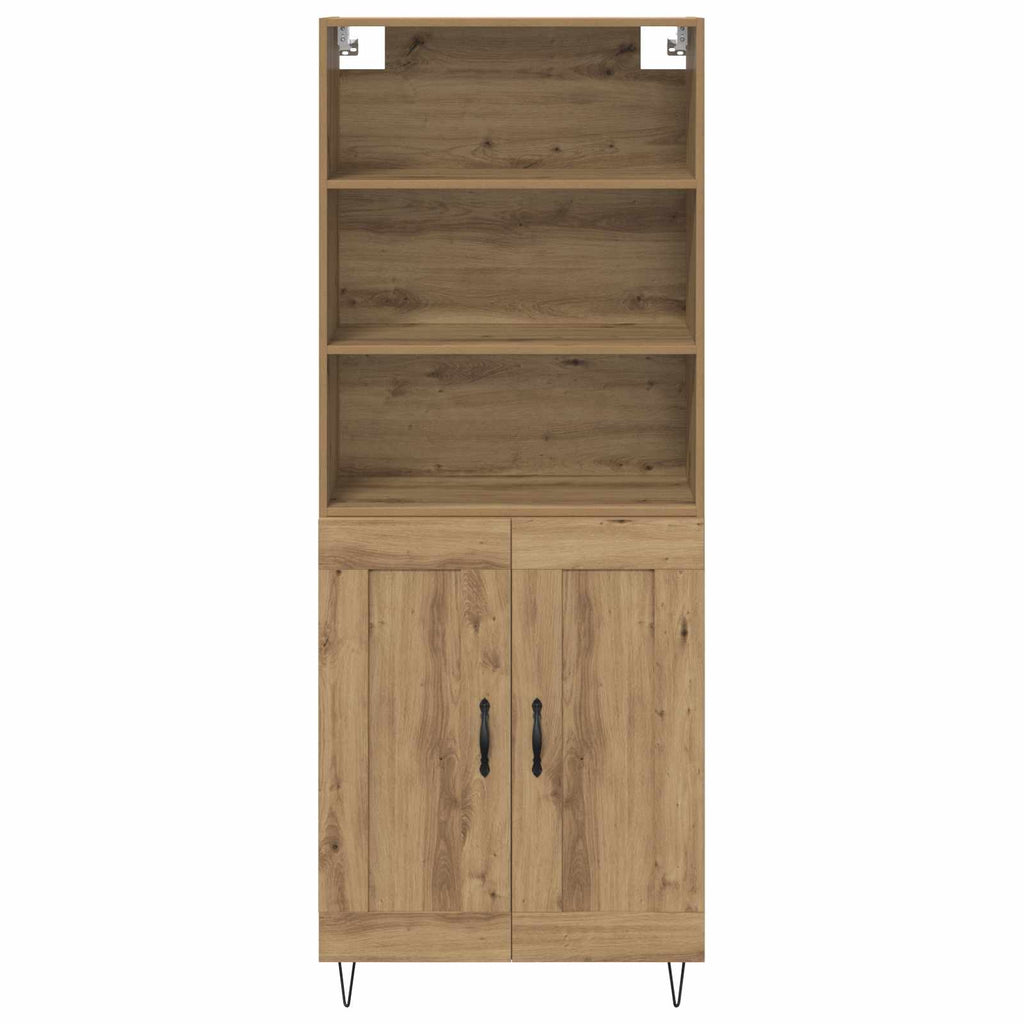 Highboard 2 pcs Artisan-Eiche Holzwerkstoff