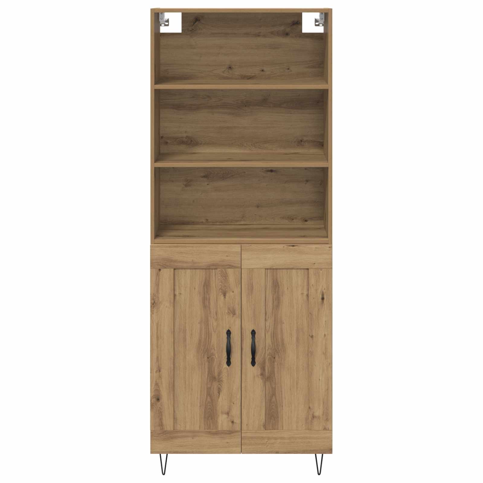 Highboard 2 pcs Artisan-Eiche Holzwerkstoff