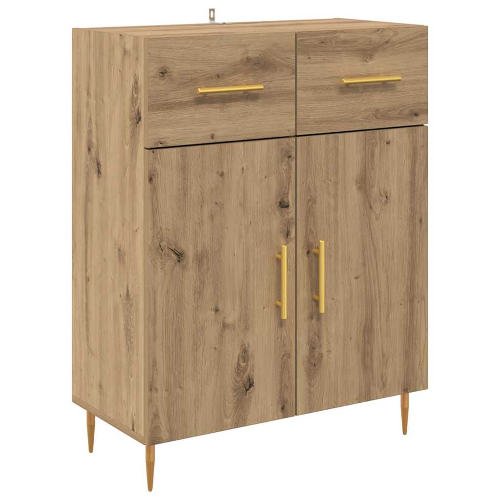 Highboard mit Schubladen 2 pcs Artisan-Eiche Holzwerkstoff