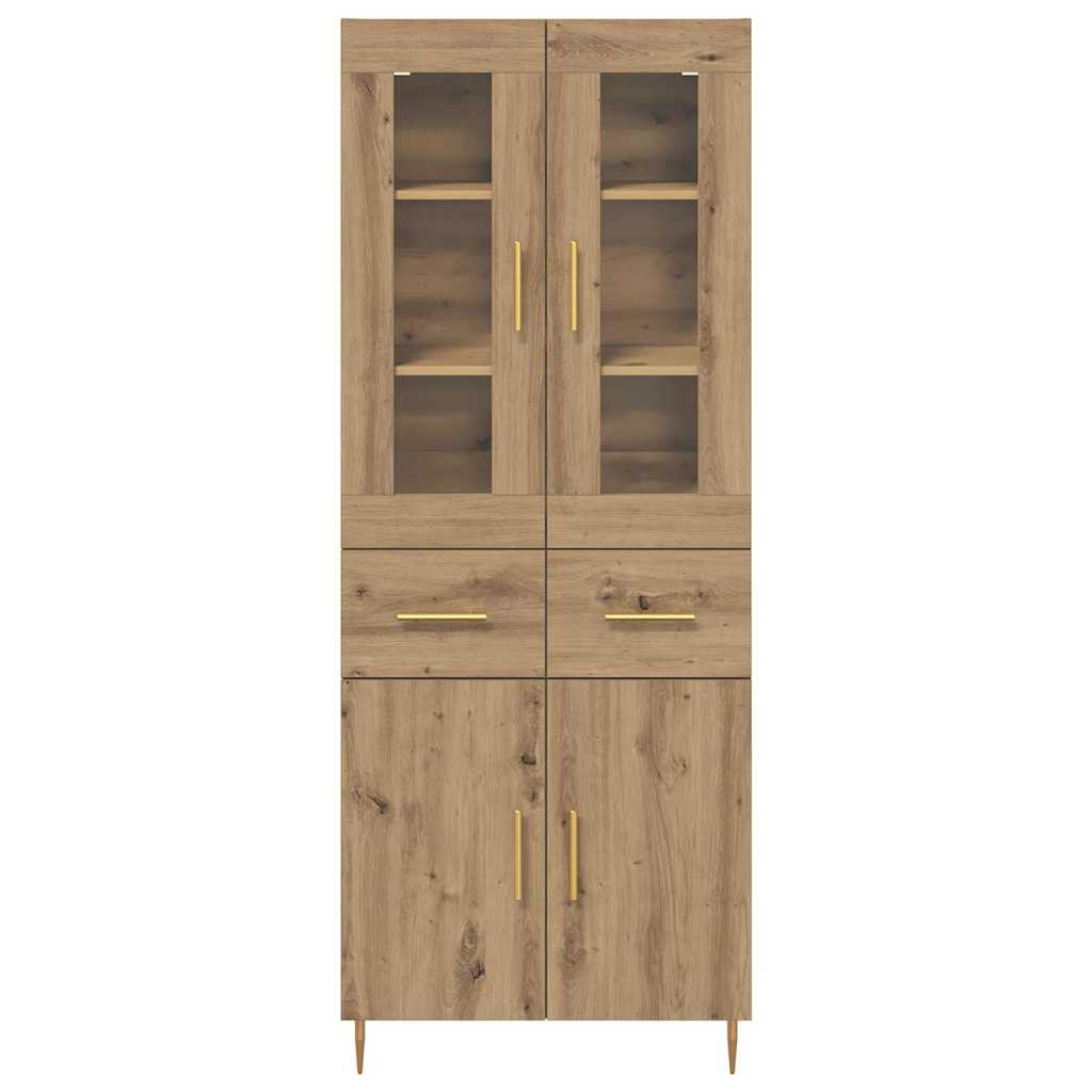 Highboard mit Schubladen 2 pcs Artisan-Eiche Holzwerkstoff