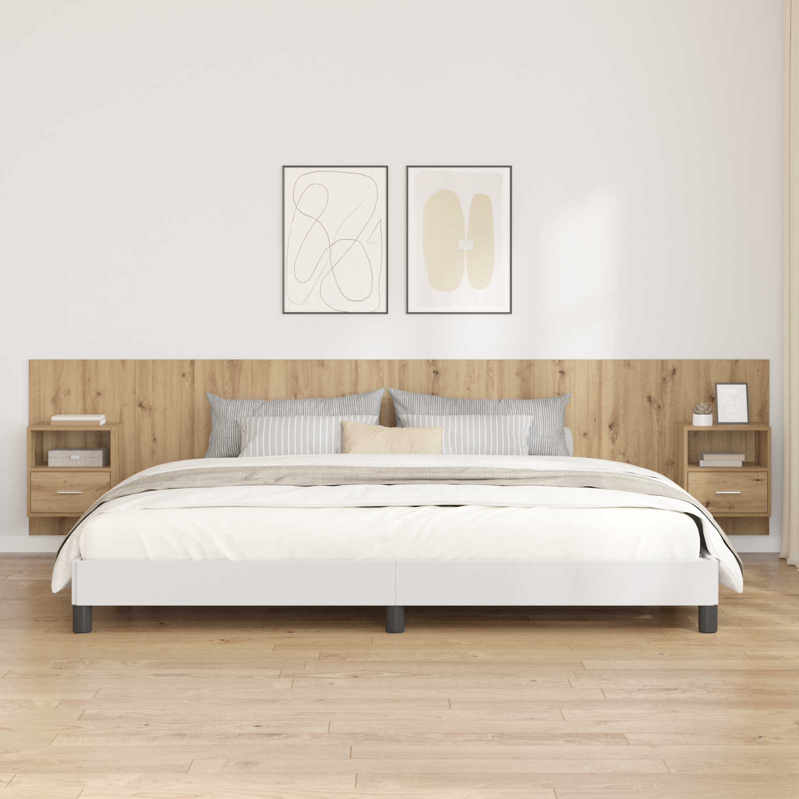 Kopfteil mit Schrank 3 pcs Artisan-Eiche Holzwerkstoff