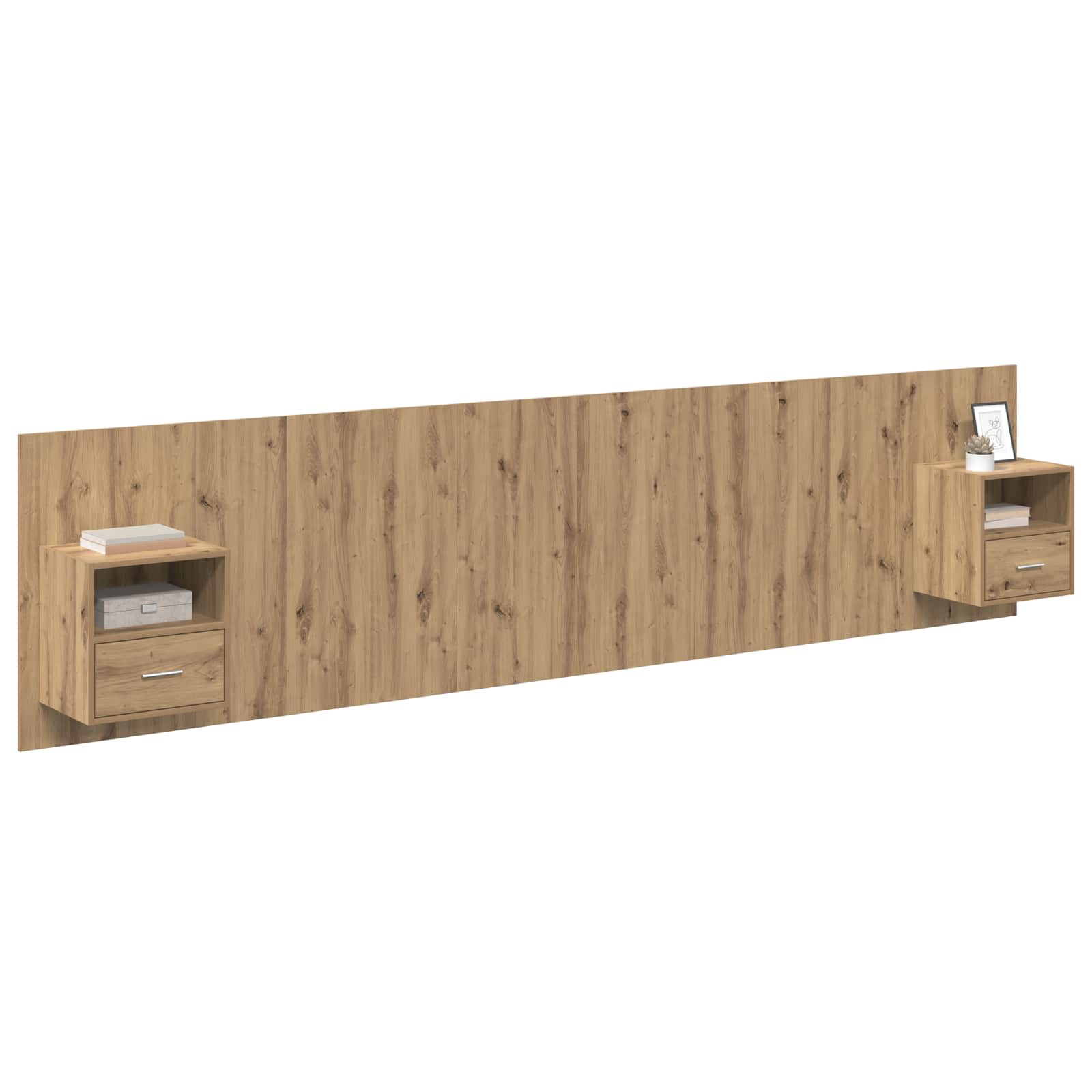 Kopfteil mit Schrank 3 pcs Artisan-Eiche Holzwerkstoff