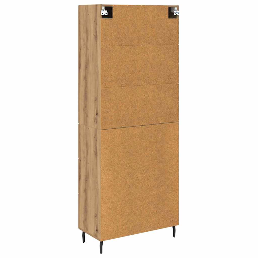 Highboard mit Schubladen 2 pcs Artisan-Eiche Holzwerkstoff