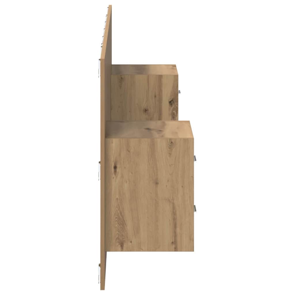 Kopfteil mit Schrank 3 pcs Artisan-Eiche Holzwerkstoff