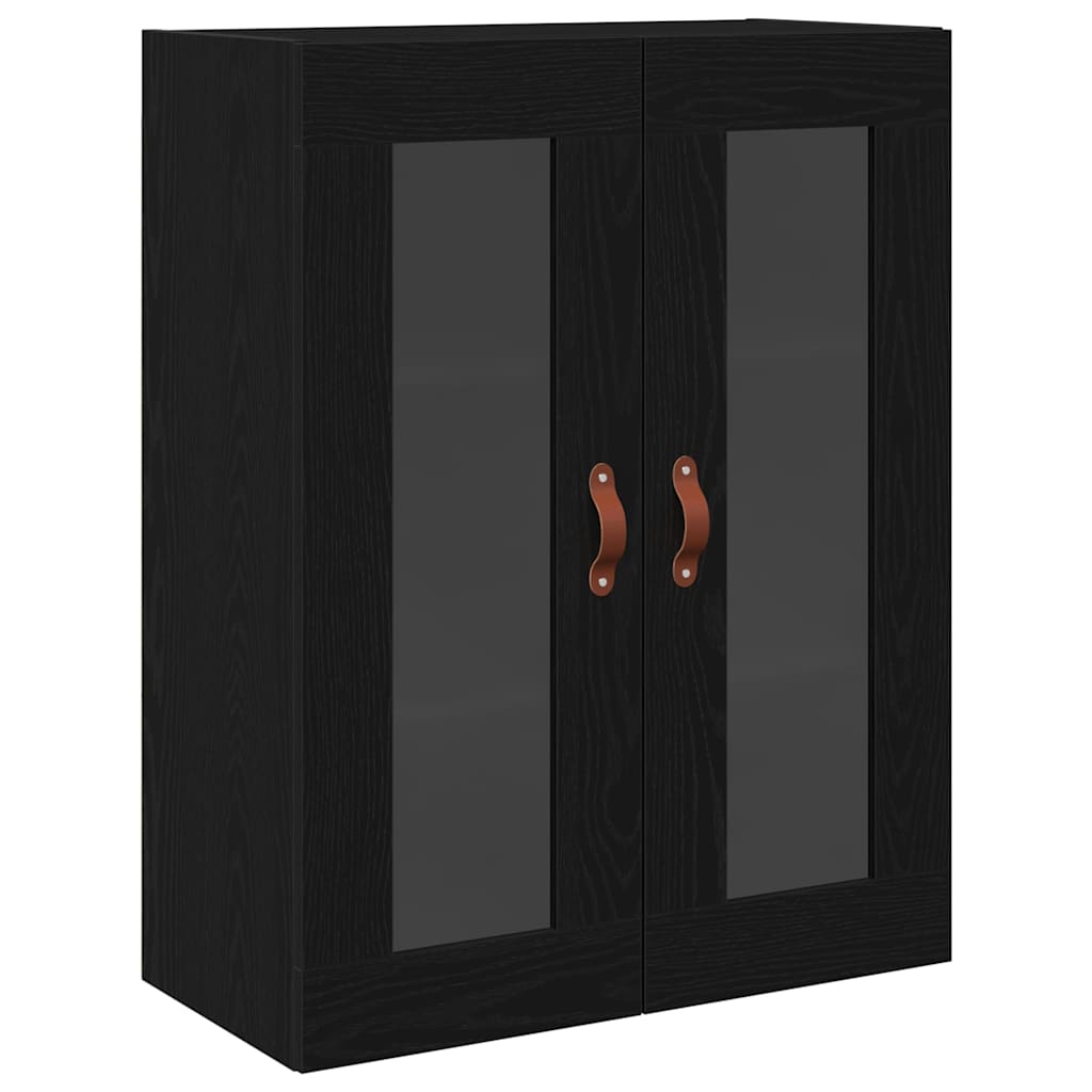 Highboard-Schrank mit Regal 2 pcs Schwarz Eichen-Optik