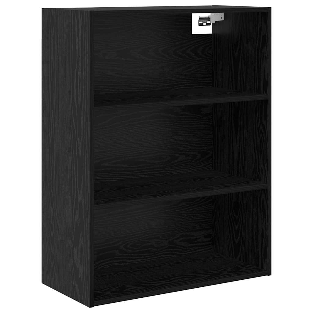 Highboard Schwarz Eichen-Optik 69,5 x 32,5 x 180 cm