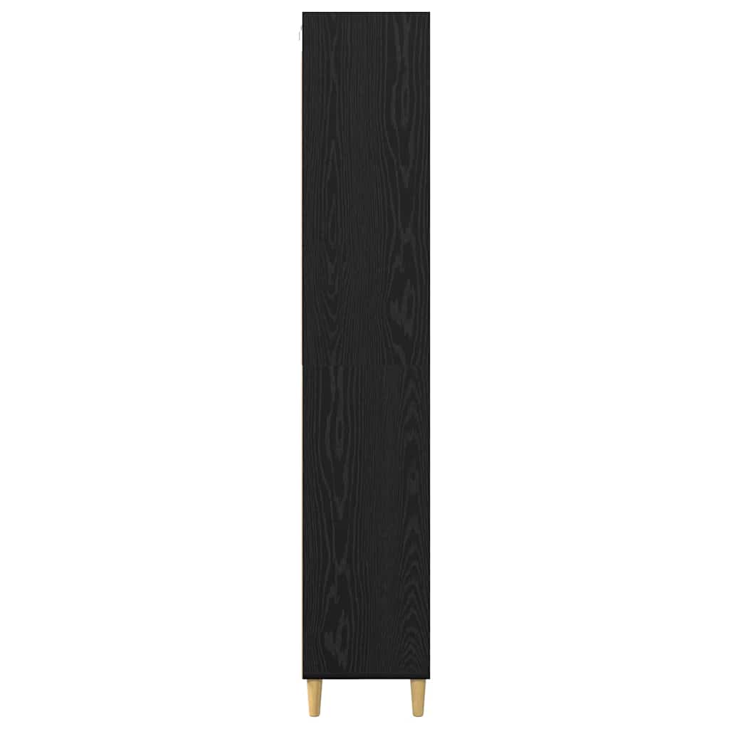 Highboard Schwarz Eichen-Optik 69,5 x 32,5 x 180 cm