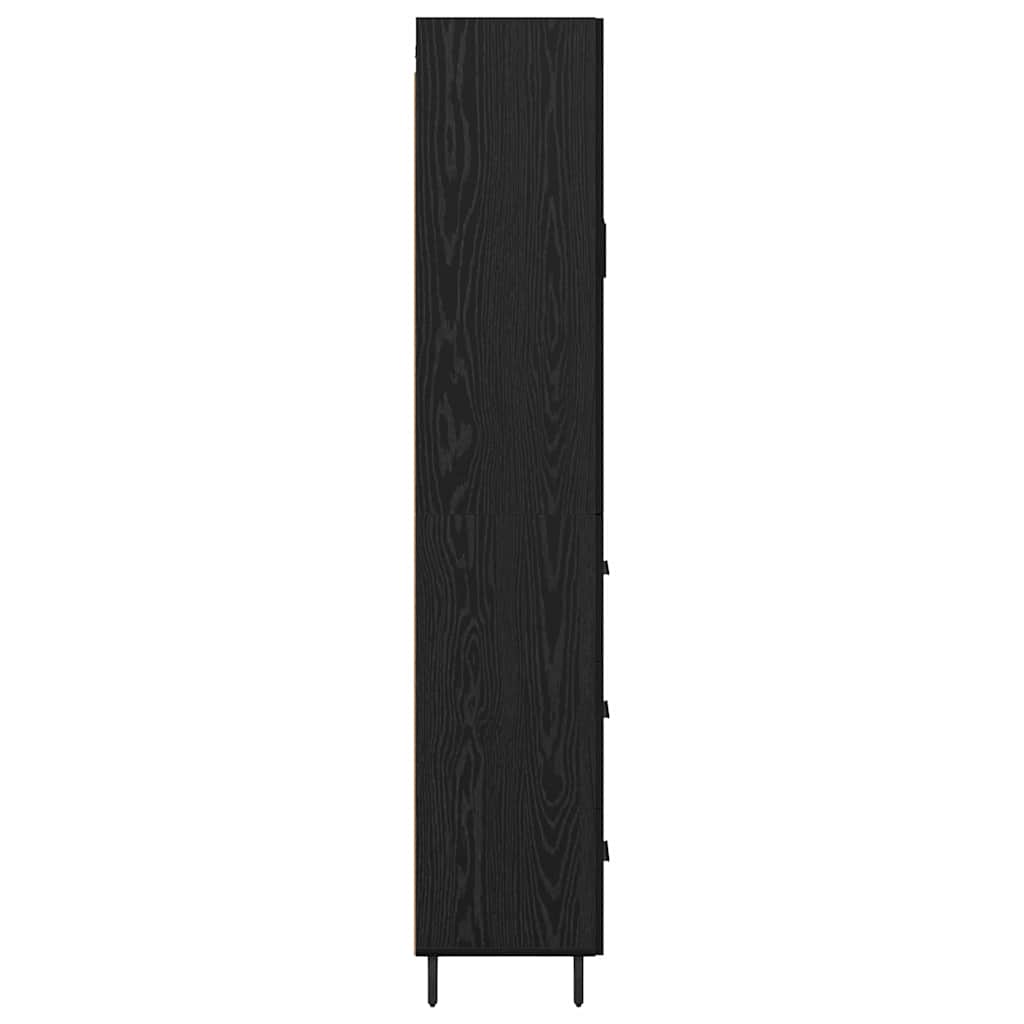Highboard 2 pcs Schwarz Eichen-Optik Holzwerkstoff