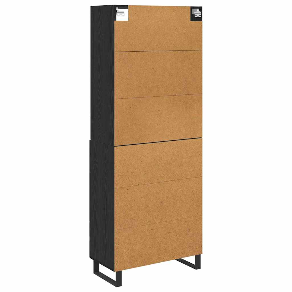Highboard 2 pcs Schwarz Eichen-Optik 69,5 x 34 x 180 cm