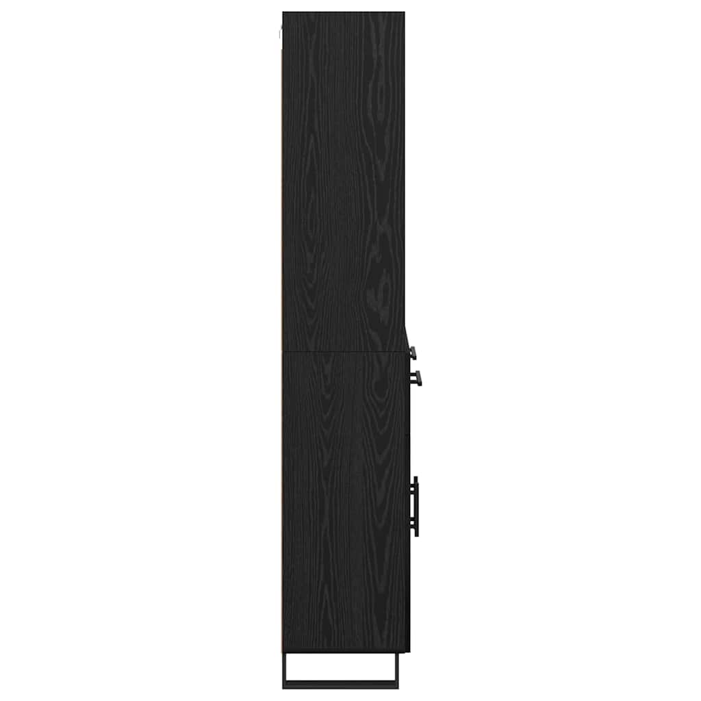 Highboard 2 pcs Schwarz Eichen-Optik 69,5 x 34 x 180 cm