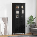 Highboard 2 pcs Schwarz Eichen-Optik Holzwerkstoff