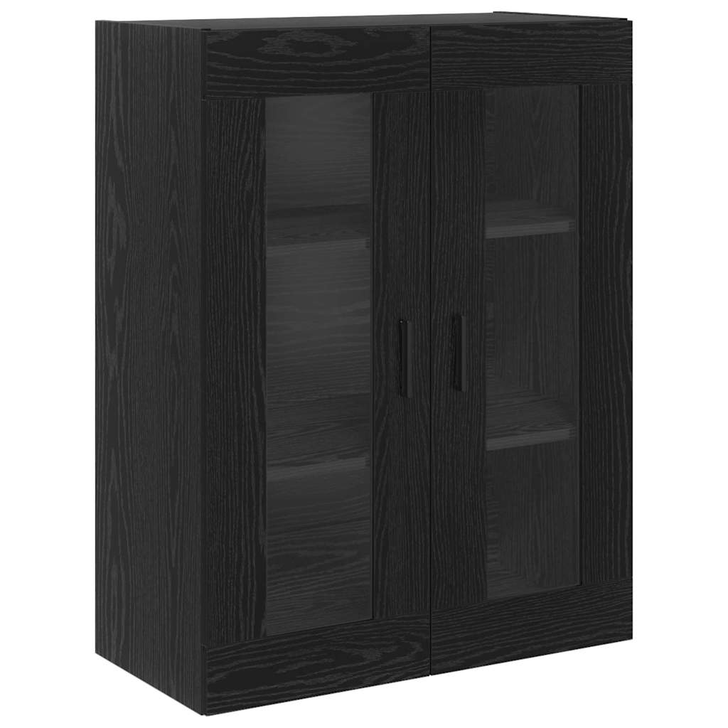 Highboard 2 pcs Schwarz Eichen-Optik Holzwerkstoff