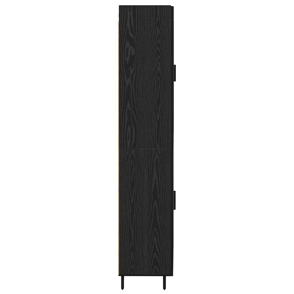 Highboard 2 pcs Schwarz Eichen-Optik Holzwerkstoff