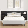 Kopfteil mit Schrank 3 pcs Schwarz Eichen-Optik Holzwerkstoff