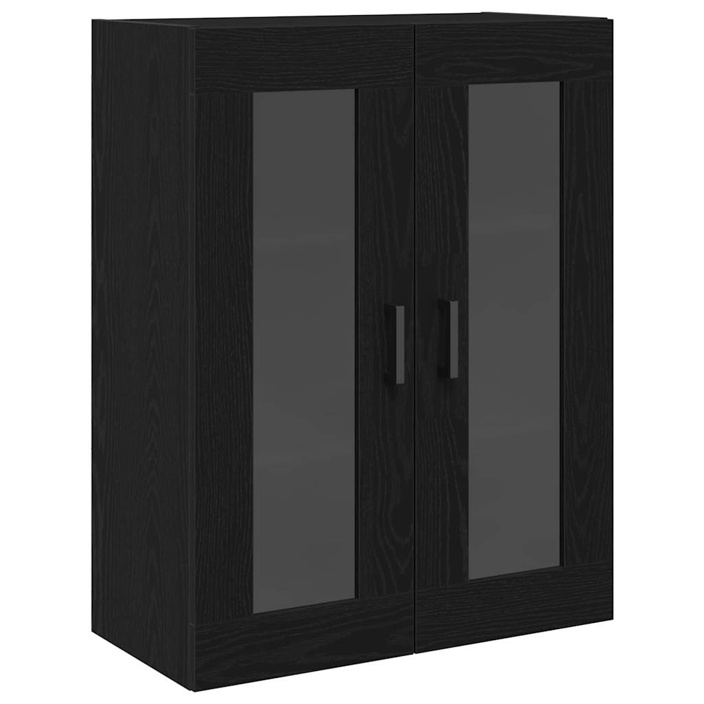 Highboard 2 pcs Schwarz Eichen-Optik Holzwerkstoff
