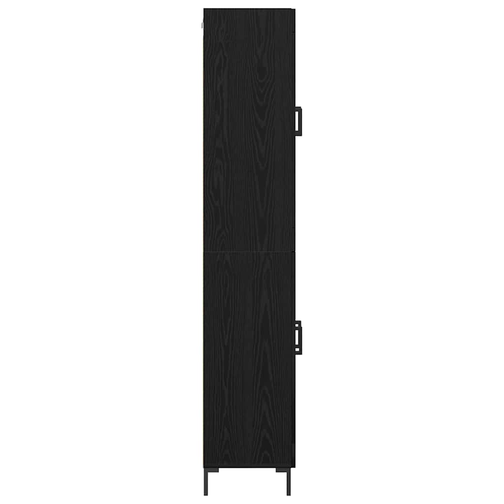 Highboard 2 pcs Schwarz Eichen-Optik Holzwerkstoff