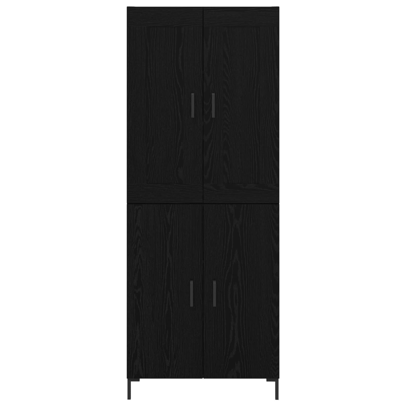 Highboard 2 pcs Schwarz Eichen-Optik Holzwerkstoff
