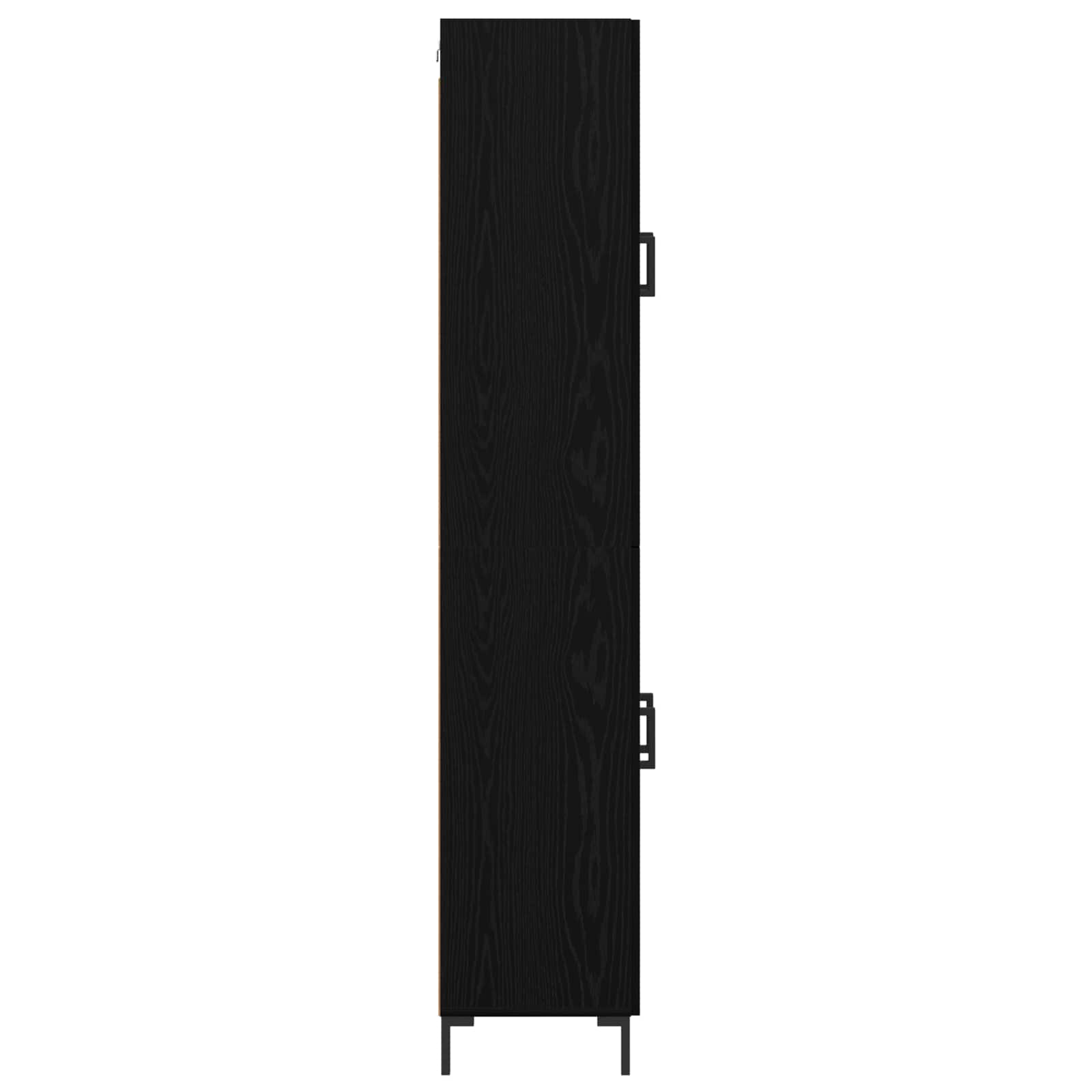 Highboard 2 pcs Schwarz Eichen-Optik Holzwerkstoff