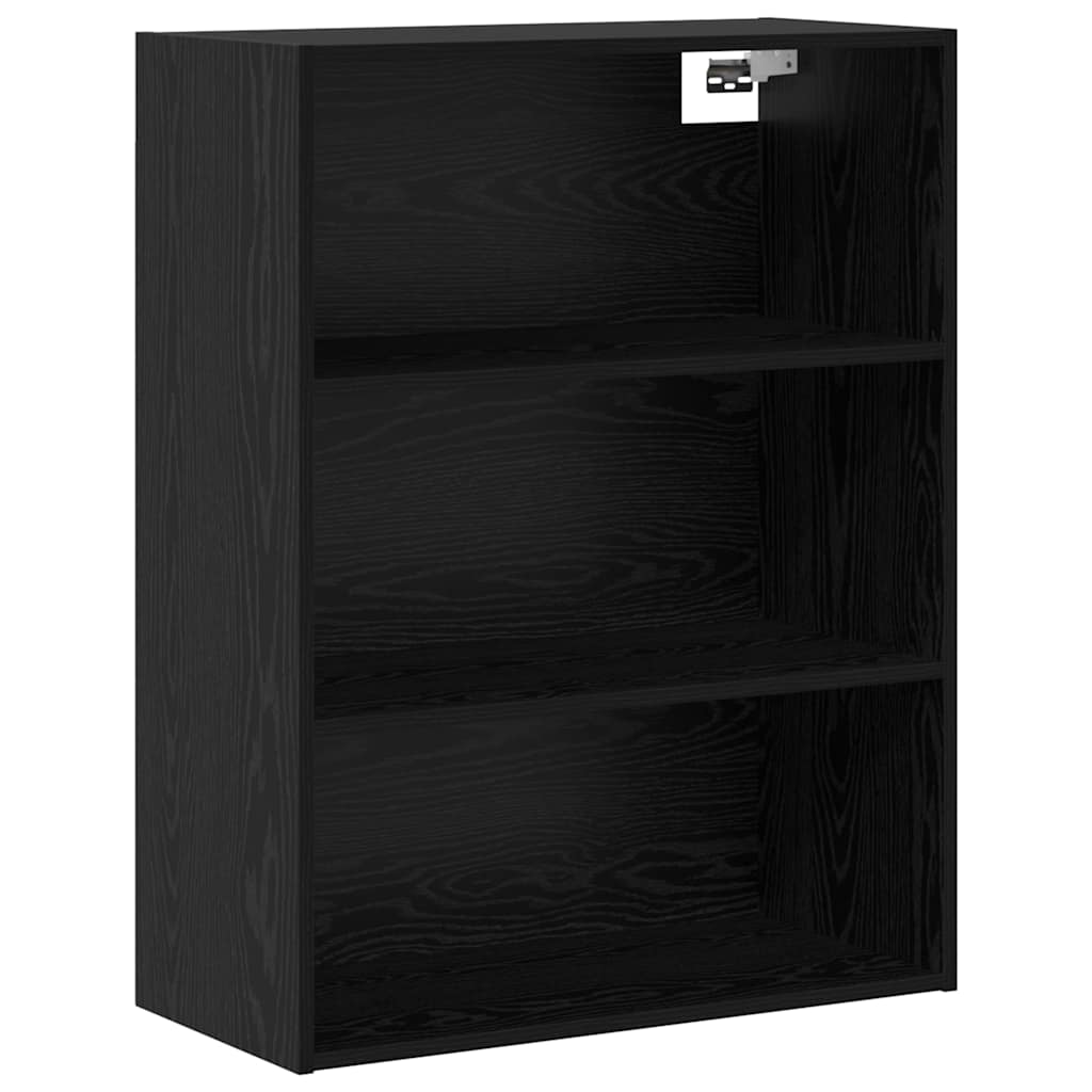 Highboard Schwarz Eichen-Optik 69,5 x 34 x 180 cm Holzwerkstoff