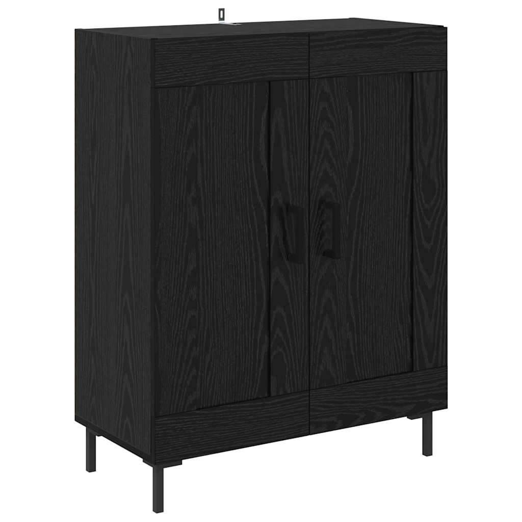 Highboard 2 pcs Schwarz Eichen-Optik Holzwerkstoff