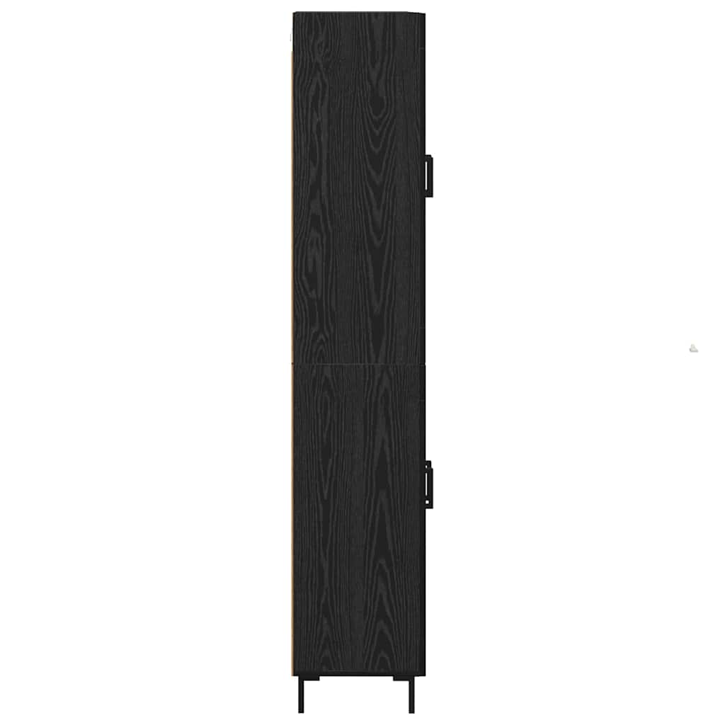 Highboard 2 pcs Schwarz Eichen-Optik Holzwerkstoff