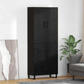 Highboard 2 pcs Schwarz Eichen-Optik 69,5 x 34 x 180 cm