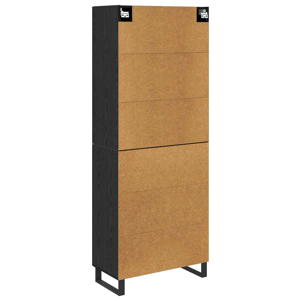 Highboard 2 pcs Schwarz Eichen-Optik 69,5 x 34 x 180 cm