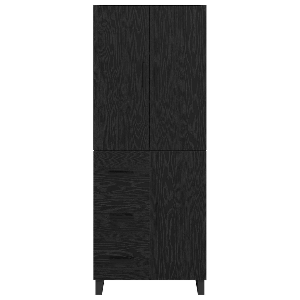 Highboard 2 pcs Schwarz Eichen-Optik 69,5 x 34 x 180 cm