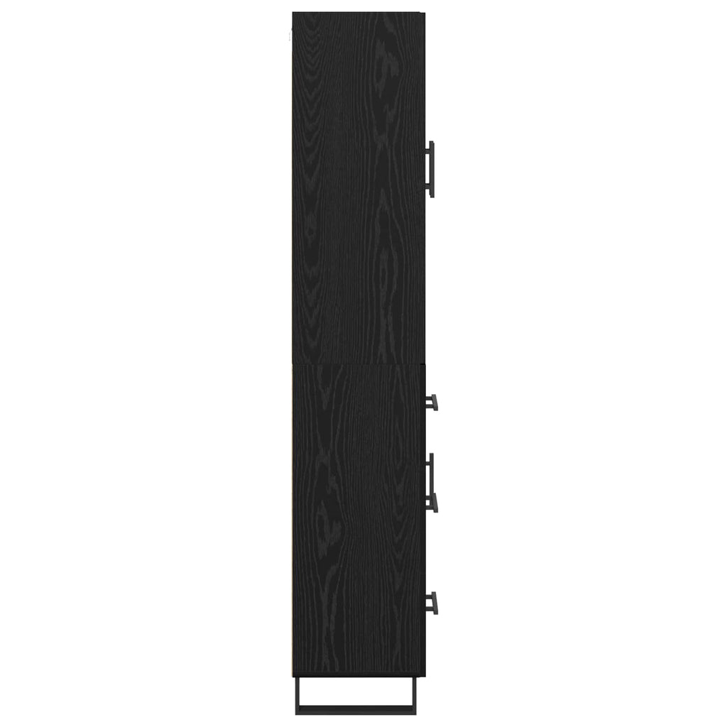 Highboard 2 pcs Schwarz Eichen-Optik 69,5 x 34 x 180 cm
