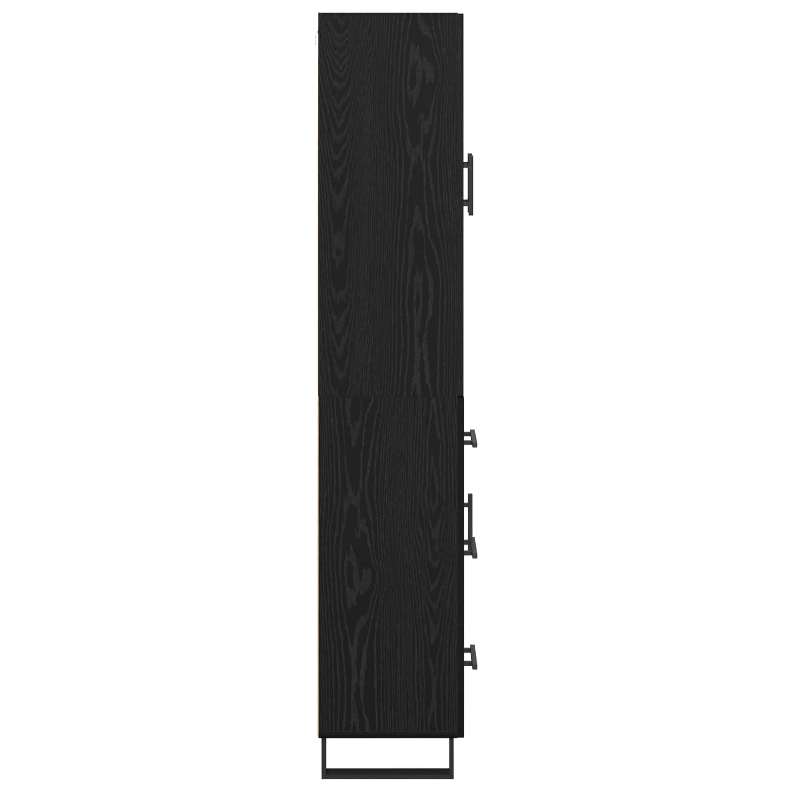 Highboard 2 pcs Schwarz Eichen-Optik 69,5 x 34 x 180 cm