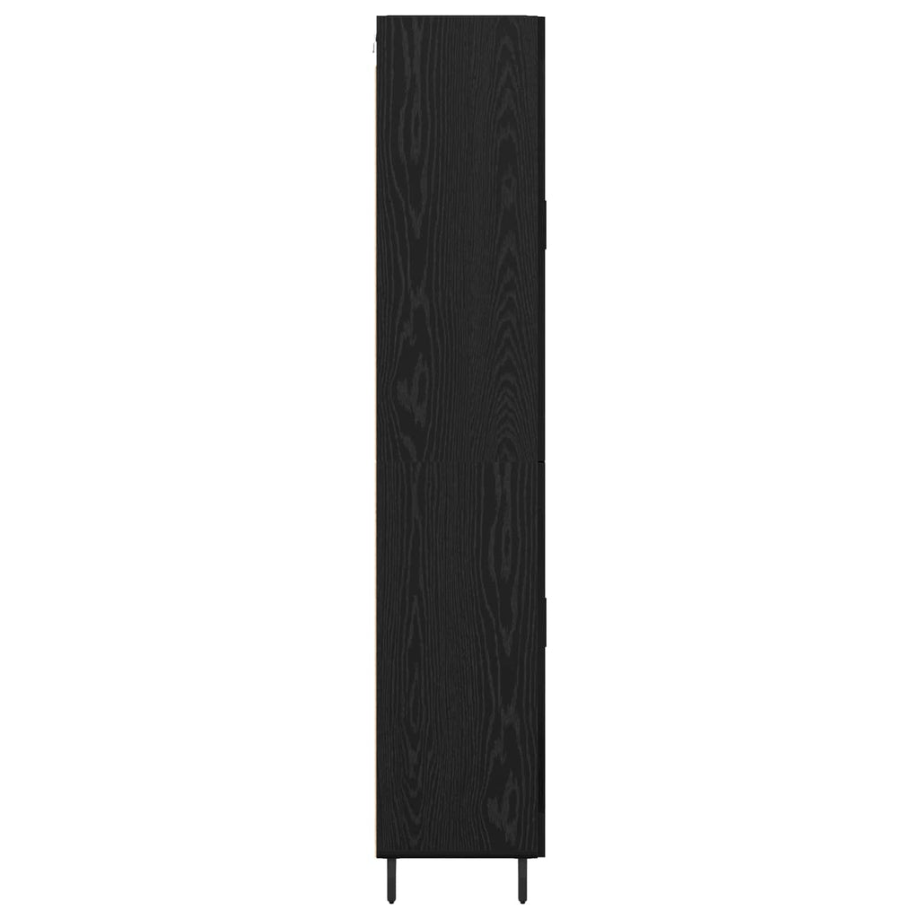 Highboard 2 pcs Schwarz Eichen-Optik Holzwerkstoff