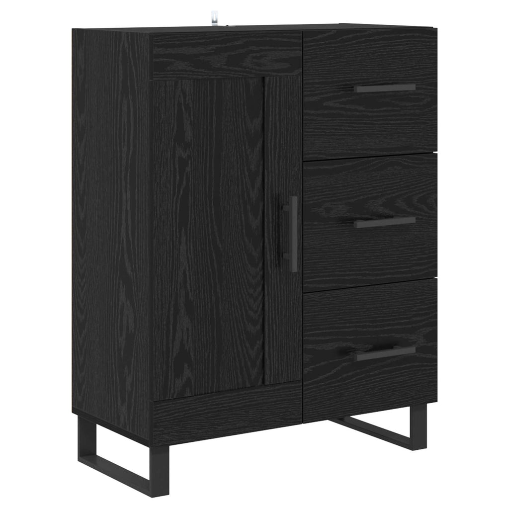 Highboard 2 pcs Schwarz Eichen-Optik 69,5 x 34 x 180 cm