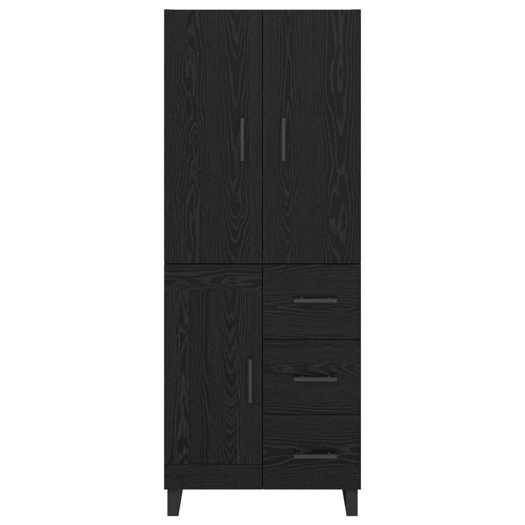 Highboard 2 pcs Schwarz Eichen-Optik 69,5 x 34 x 180 cm