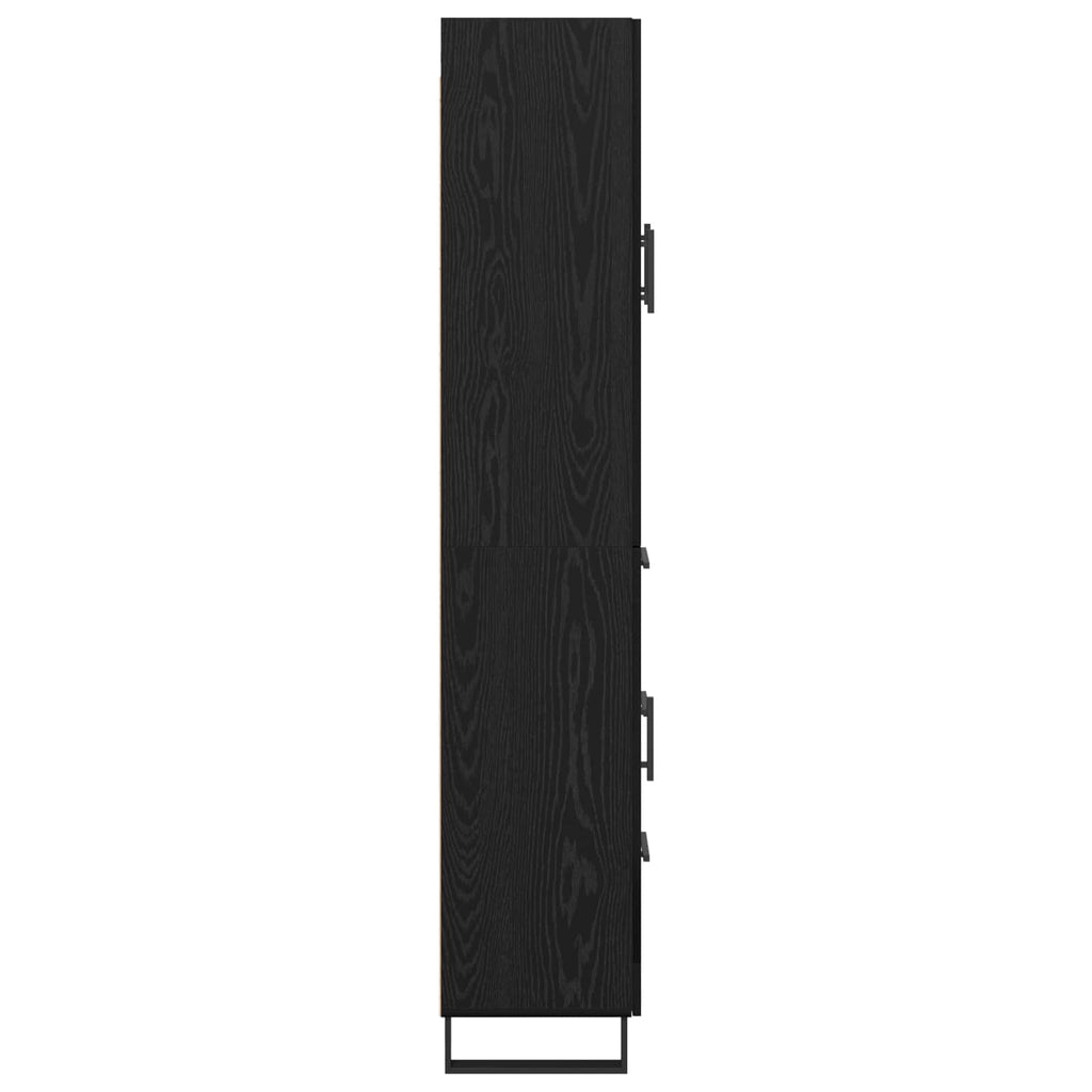 Highboard 2 pcs Schwarz Eichen-Optik 69,5 x 34 x 180 cm