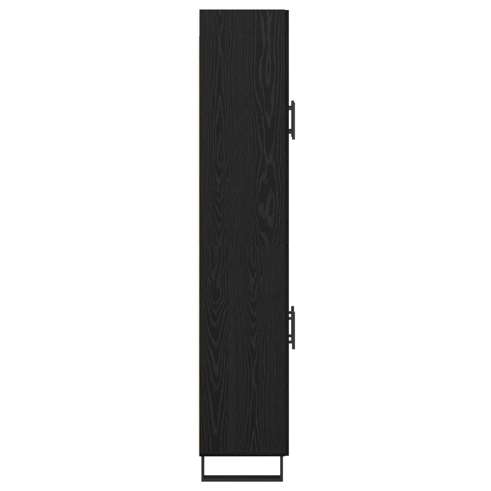 Highboard Schwarz Eichen-Optik 69,5 x 34 x 180 cm Holzwerkstoff