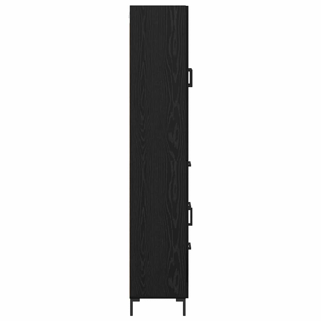 Highboard 2 pcs Schwarz Eichen-Optik Holzwerkstoff