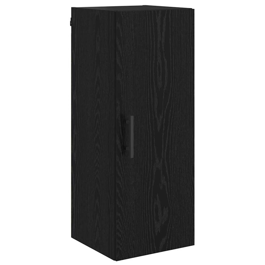 Highboard Schwarz Eichen-Optik 34,5 x 34 x 180 cm Holzwerkstoff